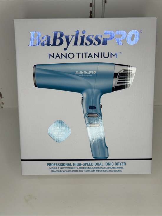 BaByliss Other - BaBylissPRO Nano Titanium Metallic Light Blue Hair Dryer
